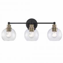 Trans Globe 22223 AG-BK - 3LT VANITY BAILEY CL-AG-BK